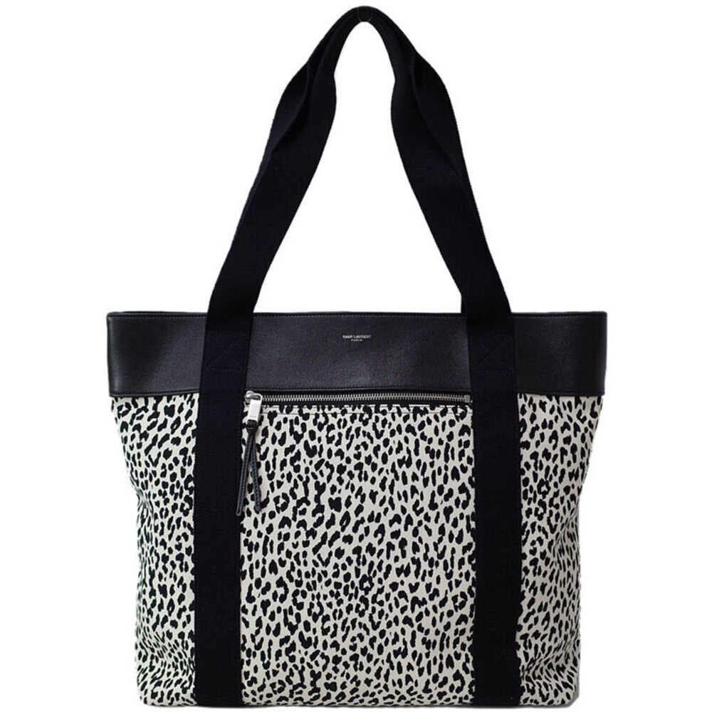 SAINT LAURENT Paris Saint Paris Leopard Tote Bag - Picture 1 of 9